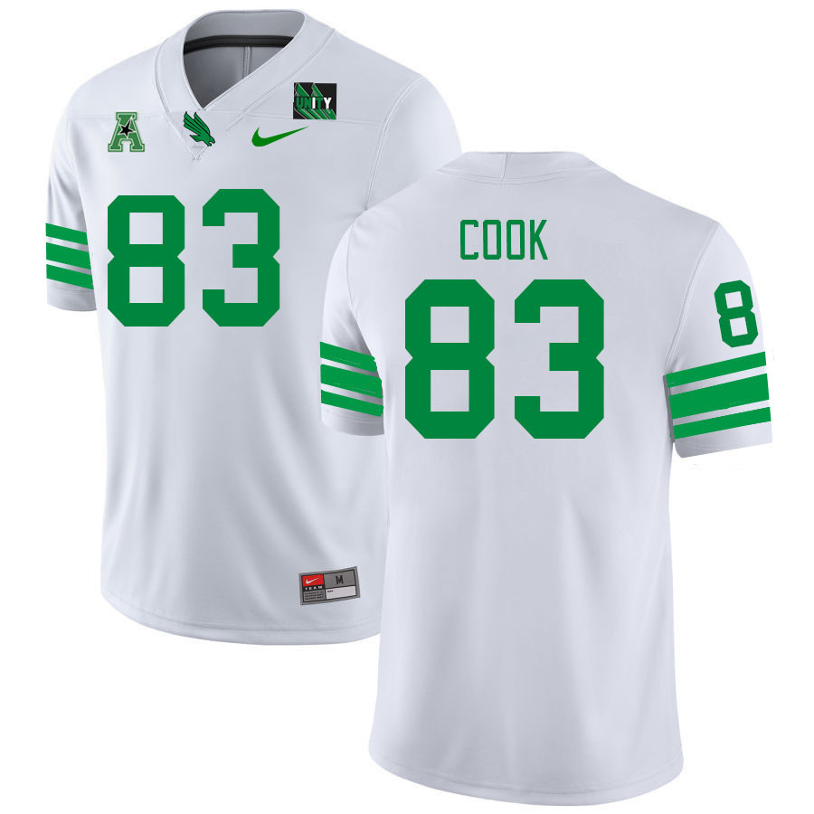 Men #83 Jake Cook North Texas Mean Green 2023 College Football Jerseys Stitched-White